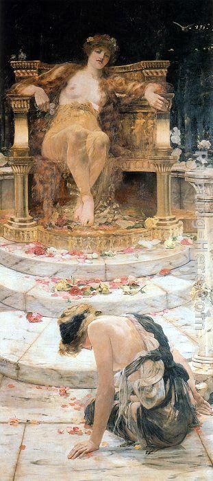 Psyche at the Throne of Venus painting - Edward Matthew Hale Psyche at the Throne of Venus art painting